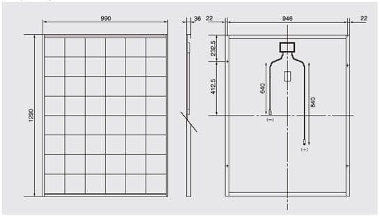 Kyocera Solar Panel 85 watt KC85-85Wp with fixed leads
