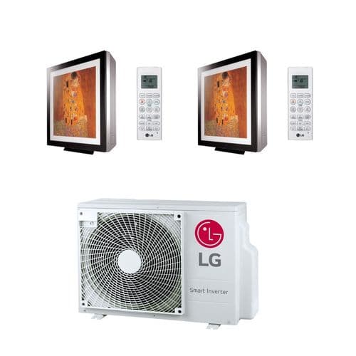 Lg Air Conditioning MU2R15-UL0 4Kw Multi Room Heat Pump 2 x MA09R-NF1 Artcool Gallery R32 A++