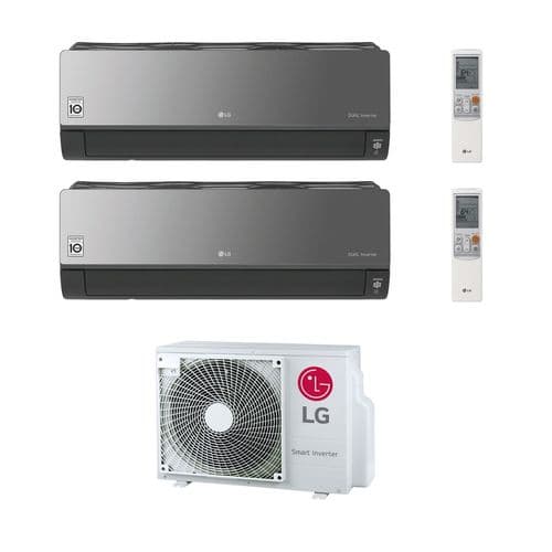 Lg Air Conditioning MU2R17-UL0 Multi Room 2 of AC09/12BK-NSJ Artcool Mirror Wall Mounted Heat Pump