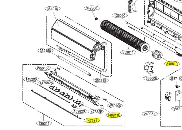 Lg Air Conditioning Spare Part 4681AP2968T Motor Assembly DC Stepping Motor P-EL.NS2