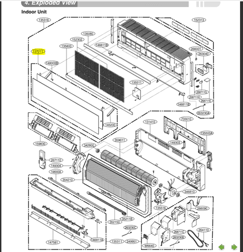 Lg Air Conditioning Spare Part AGL31672001 Panel Assembly,Front(Indoor) C18AWR N81 (ASNW1868RH1)