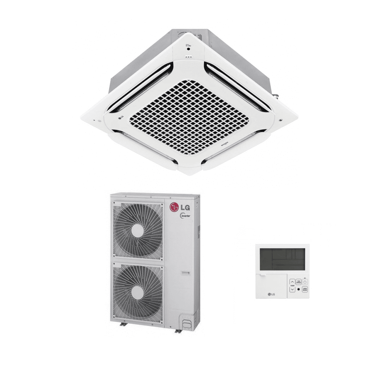 LG 13.4kW Standard Commercial 4-Way Ceiling Cassette System (UT48F.NA0 / UUD3.U30)