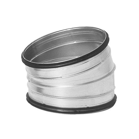 Lindab Safe Fittings BU15 15 Deg Duct Elbow With Rubber Seal Spiral Ducting 80mm To 1250mm