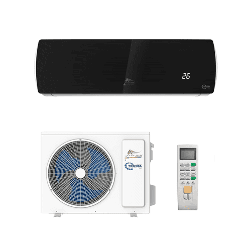 LuxAir Black Wall Mount Air Conditioning Heat pump Inverter