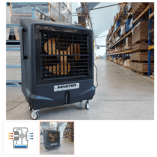 Master BC121 Evaporative Air Cooler With UV Disinfecting Lamp 12000 m3/h 80 Litre Tank 240V~50Hz