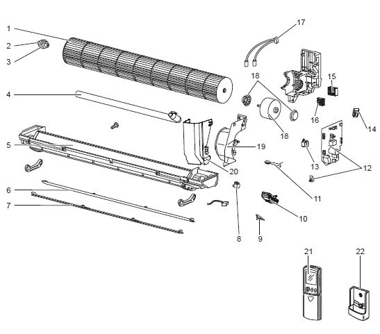 Mitsubishi Electric Air Conditioning E12R79302 292280 LINE FLOW FAN PKFY 473590 PKA-M100KA