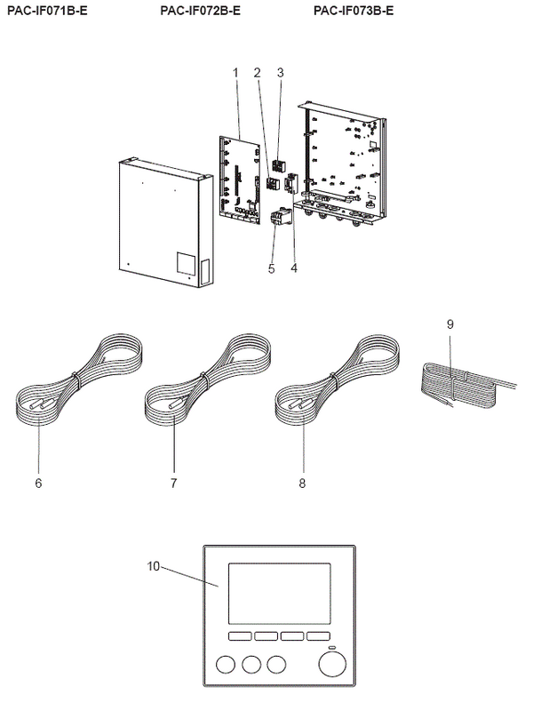 Mitsubishi Electric Air Conditioning Hard Wired PAC-IF072B-E REMOCON Controller Assy Complete