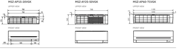 Mitsubishi Electric Air Conditioning MSZ-AY35VGK Wall Indoor Only 3.5Kw/12000Btu R32 Wi-Fi A++