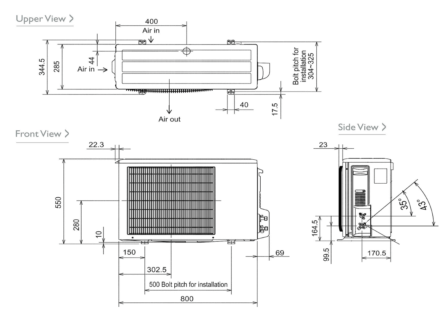 Mitsubishi Electric Air Conditioning MSZ-HJ25VA Classic Wall Mounted 2.5Kw/9000Btu Inverter Heat Pump A 240V~50Hz