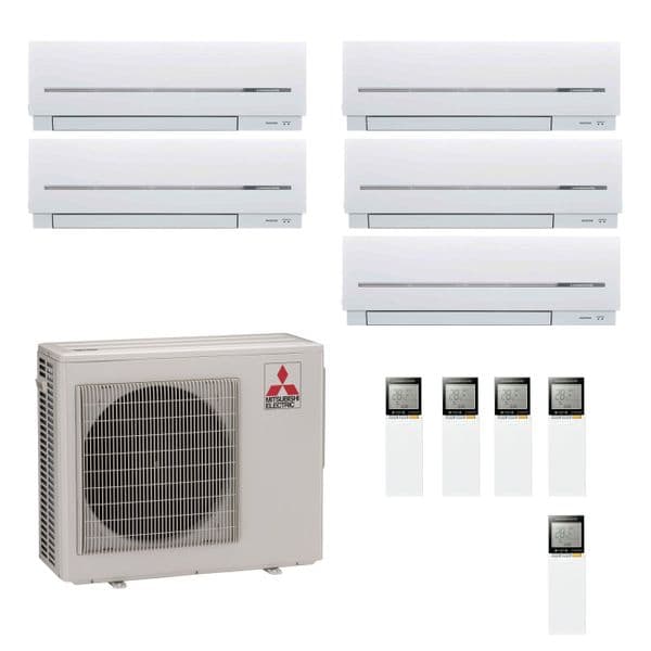 Mitsubishi Electric Air Conditioning MXZ-5D102VA 5 x 2.5Kw MSZ-SF25VA Multi Wall Air Conditioning A 240V~50Hz
