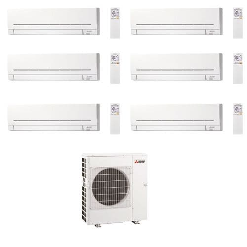 Mitsubishi Electric Air Conditioning MXZ-6F122VF Multi 6 x MSZ-AP25VGK 2.5kW Wall A++ 240V~50Hz