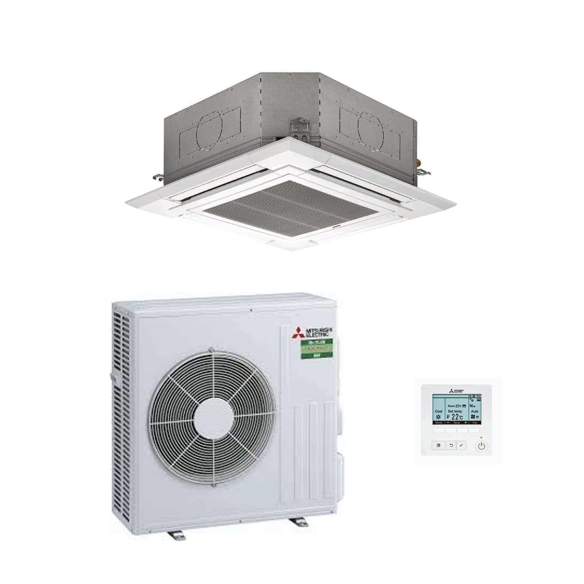 Mitsubishi Electric Air Conditioning PLAM71EA Cassette Heat Pump 7Kw/24000Btu A R32 240V 50Hz
