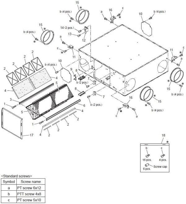Mitsubishi Electric Air Conditioning R50662723 Lossnay Filter 326241 LGH-RVX-ER