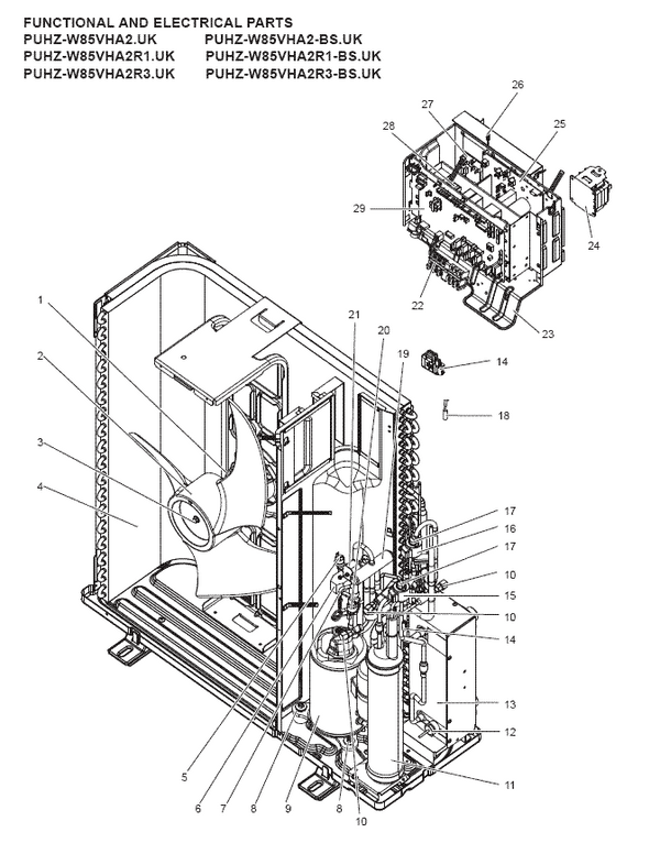 Mitsubishi Electric Air Conditioning Spare Ecodan S70W75408 246235 PLATE HEAT EXCHANGER ACH30-50
