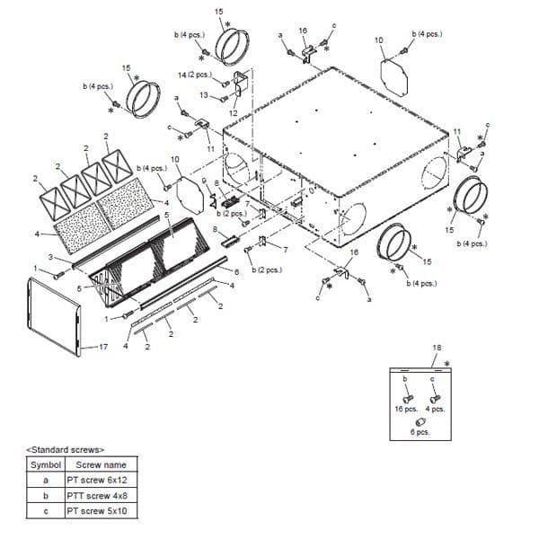 Mitsubishi Electric Air Conditioning Spare Part 221283 R50524717 FILTER LGH-100/200RX5
