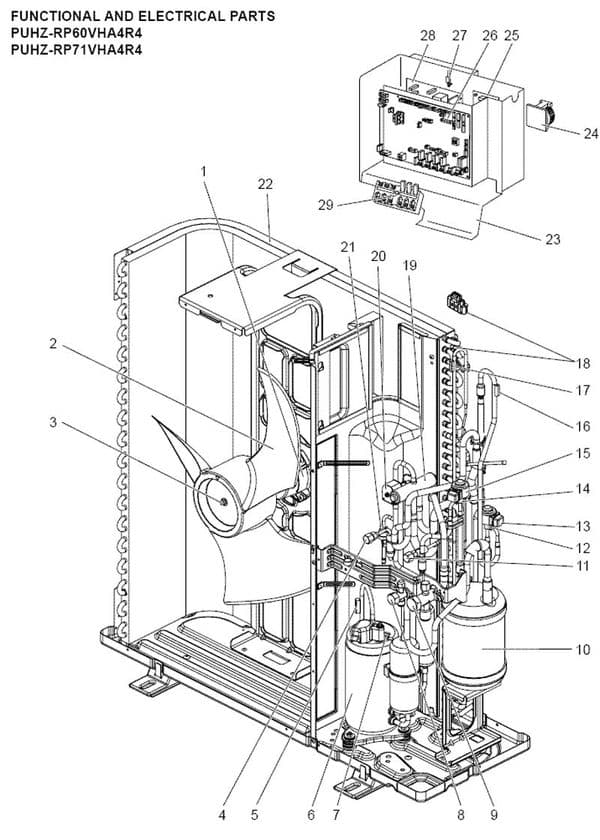Mitsubishi Electric Air Conditioning Spare Part T92576280 225047 COMPRESSOR PUHZ-RP SNB172FDHM1