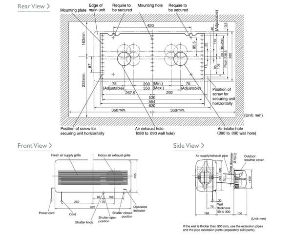 Mitsubishi Electric Air Conditioning Spare Part VL-100EU5 Y36004717 270651 FILTER Lossnay VL100EU5
