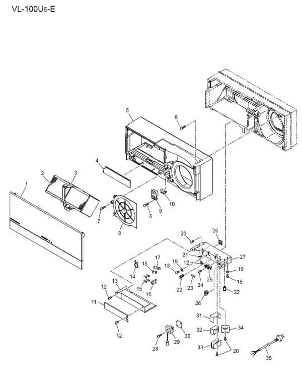 Mitsubishi Electric Air Conditioning Spare Part VL-100U5 Y36004723 270645 LOSSNAY CORE