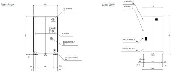 Mitsubishi Electric CRHV-P600YA-HPB Ecodan Monobloc Ground Water Source Heat Pump 60Kw A++ 415V~50Hz
