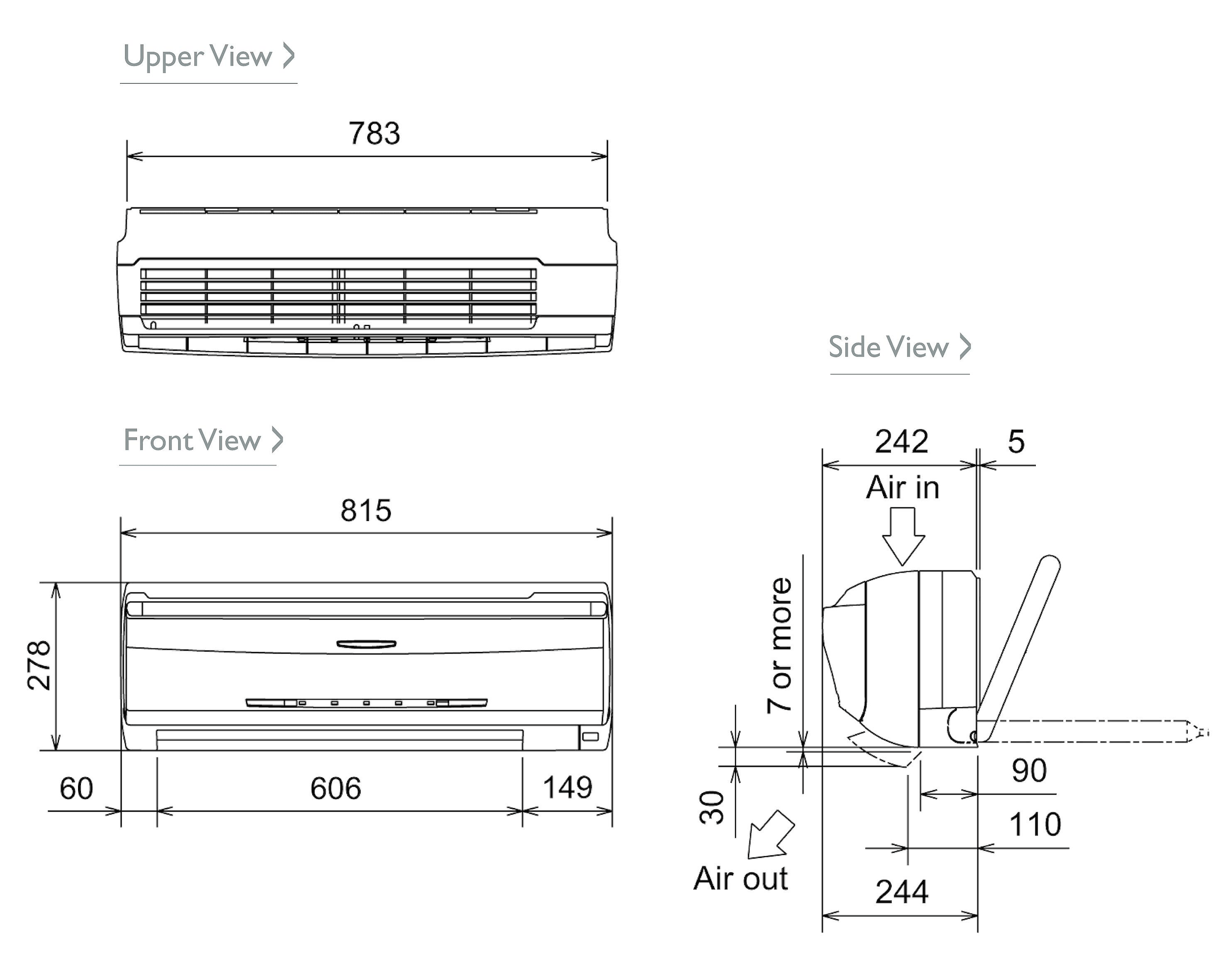 Mitsubishi Electric Air Conditioning MSHGA25VB Wall Mounted 2 65kW