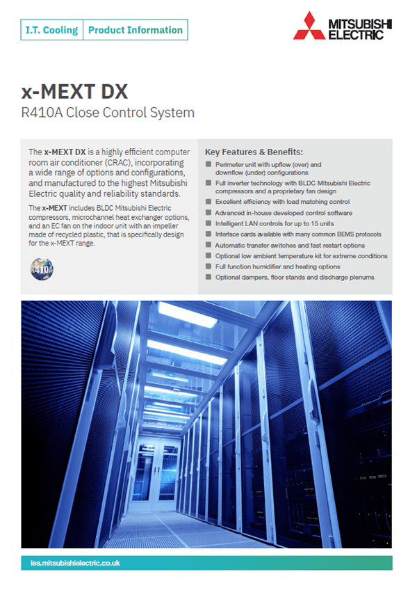 Mitsubishi Electric  x-MEXT-i-G02-DX-U/O-029 + MEGR-MC-E-034 Close Control R410A 27.7Kw 415V~50Hz