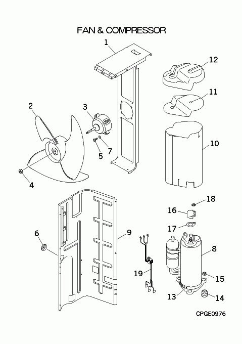 Mitsubishi Heavy Industries Air Conditioning AHT201P264WB Compressor FDCA RMT5126MCE3