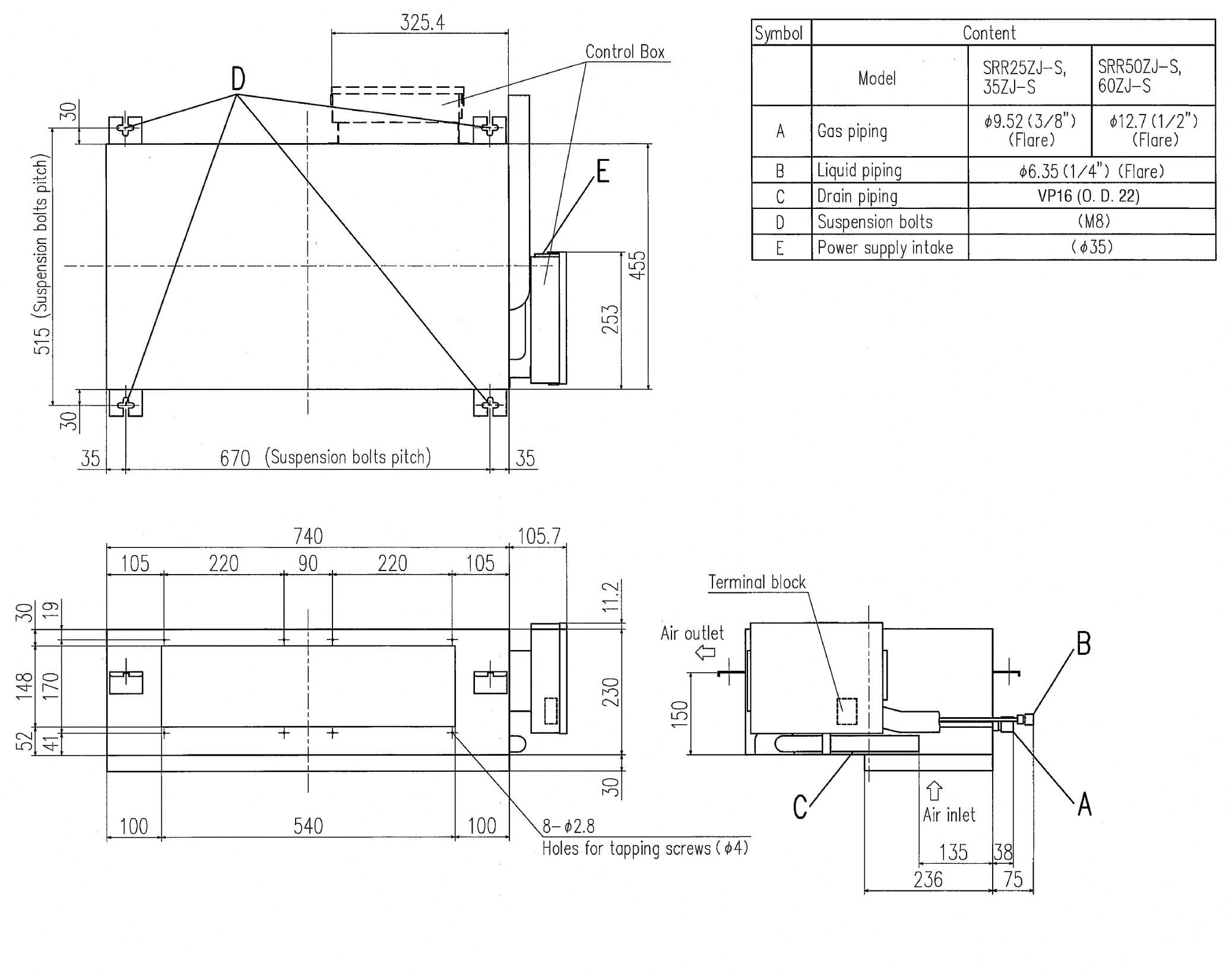 Mitsubishi Heavy Industries Air Conditioning Compact Ducted SRR25ZSW 2