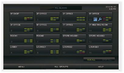 Mitsubishi Heavy Industries Air Conditioning SC-SL4-BE Touch panel centralised controller multi function of up to 128 indoor units+electricity usage