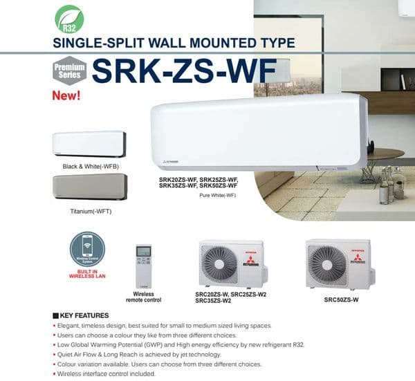 Mitsubishi Heavy Industries Air Conditioning SCM50ZSS Premium Plus 2 x