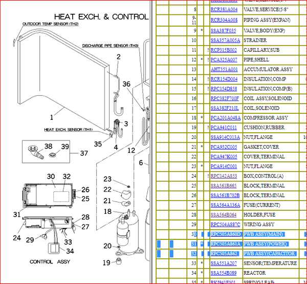 Mitsubishi Heavy Industries Air Conditioning Spare Part RPC505A861C PCB SCM40-60ZF/G SRC63/71ZE-S1