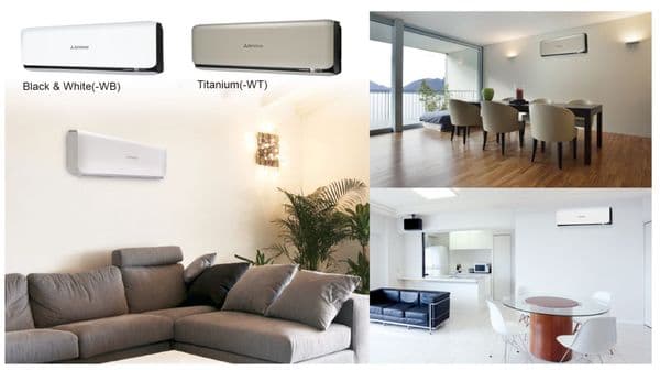 Mitsubishi Heavy Industries Air Conditioning SRK20ZSX-WF Wall Mounted Diamond Plus Wi-Fi Install Kit