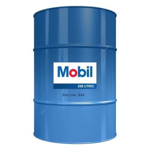 Mobil Zerice S46 Fully Synthetic Refrigeration Oil Lubricant 208 Liters