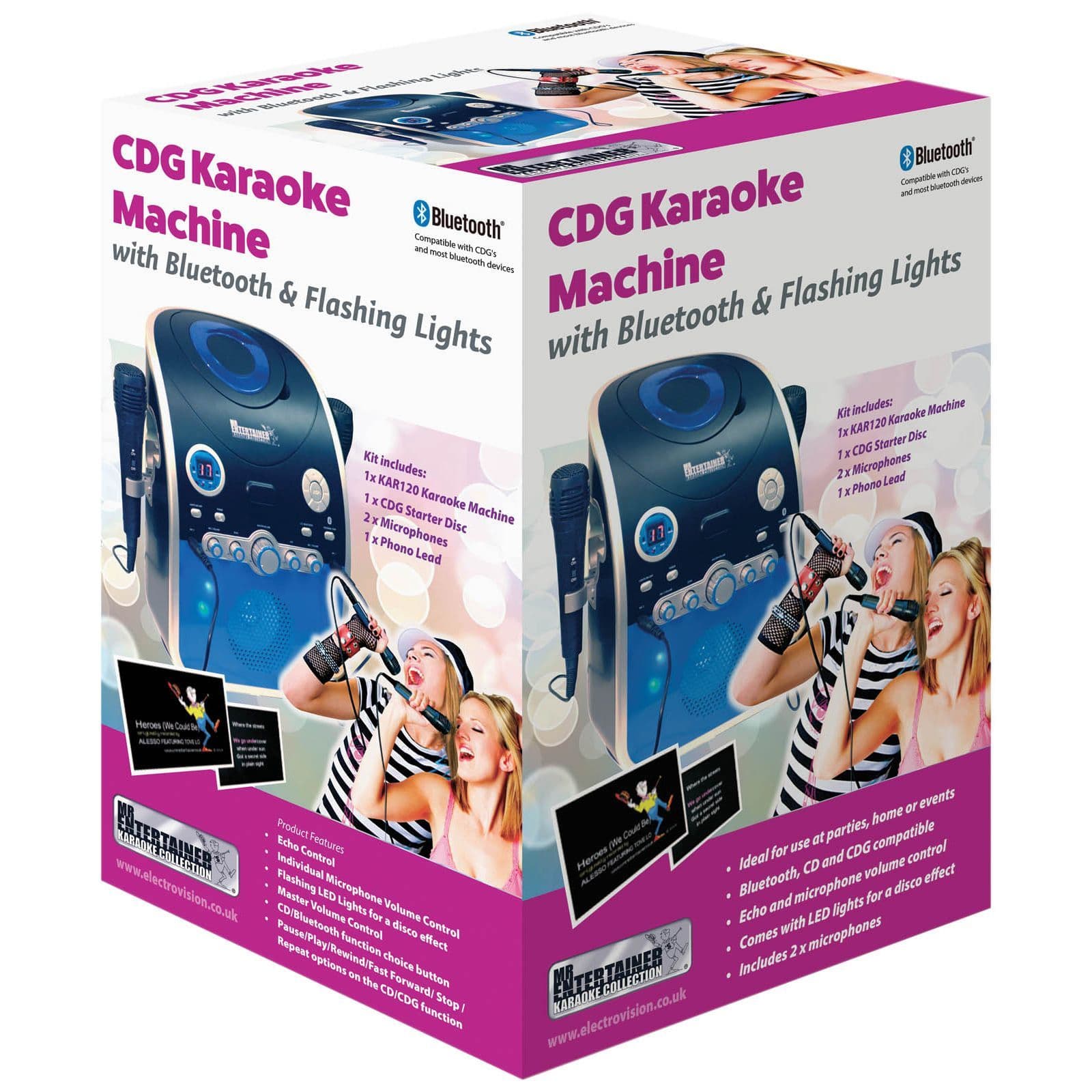 Mr Entertainer Karaoke Machine With Bluetooth Connection Flashing LED