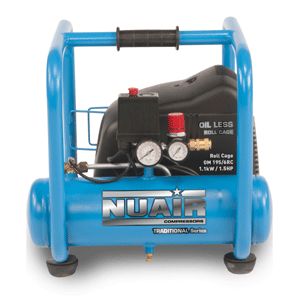 NuAir S-8213885FPS505 Roll Cage OM195/6 Caged Portable Air Compressor Direct Drive Oil Free 7.1CFM