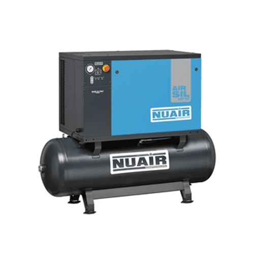NuAir S-N1TT905FPS086 AIRSIL3 NB10/10FT-500 SD Stationary Air Compressor 500Ltr 10HP 7.5Kw 415V~50Hz
