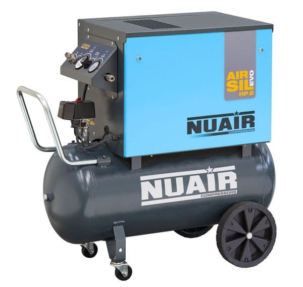 NuAirAIRSIL EVO B3800B-PRO/100 CM3 2 2kW 3Hp 10 Bar 100Lt Low Noise Air ...