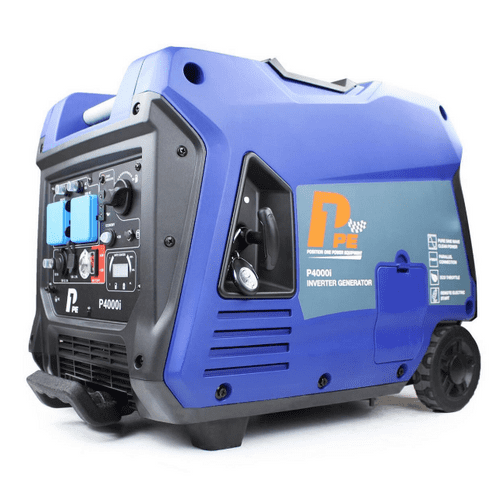 P1 P4000i Lightweight 3800W Portable Petrol Inverter Generator Built-in Wheel Kit DC & USB