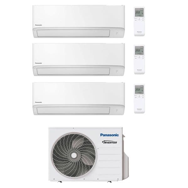 Panasonic Air Conditioning 3 x CS-TZ20WKEW Compact Wall Multi CU-3Z52TBE 5.2Kw/18000Btu A++ Wi-Fi