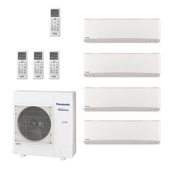 Panasonic Air Conditioning 4 x CS-TZ25WKEW Wall Mounted Multi CU-4Z80TBE 8Kw/28000Btu A 240V~50Hz