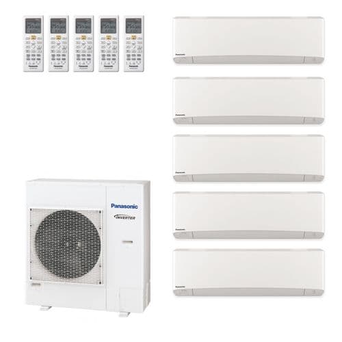 Panasonic Air Conditioning 5 x Etherea Wall Mounted Multi CS-Z35TKEW A+ 9Kw/ 31000Btu 240V~50Hz