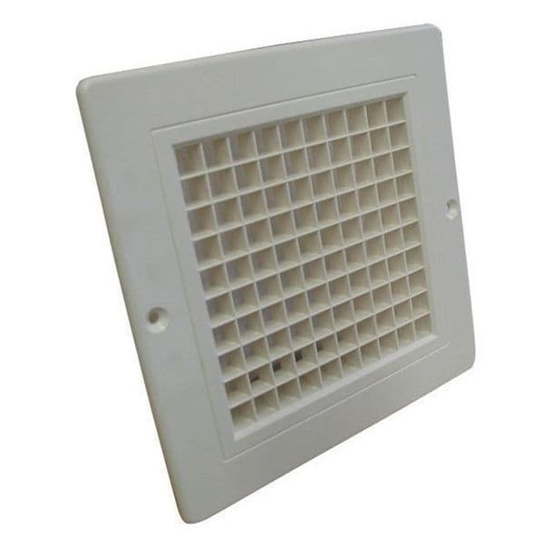 Plastic Egg Crate Grille 250mm x 250mm White Finish