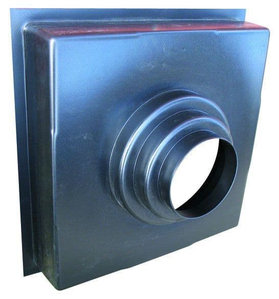 Polymer Plenum Boxes 200mm Black Plastic Finish Top Entry 100mm To 200mm
