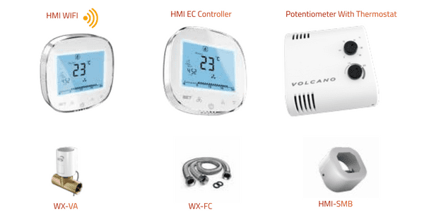 Powrmatic WX-3-EC Hot Water Fan Heater 4850m³/h 37Kw/126000Btu 220-240V~50Hz