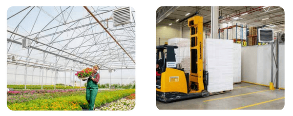 Powrmatic WX-5-EC Hot Water Fan Heater ASHP Compatible 5300m³/h 50Kw/170000Btu 220-240V~50Hz