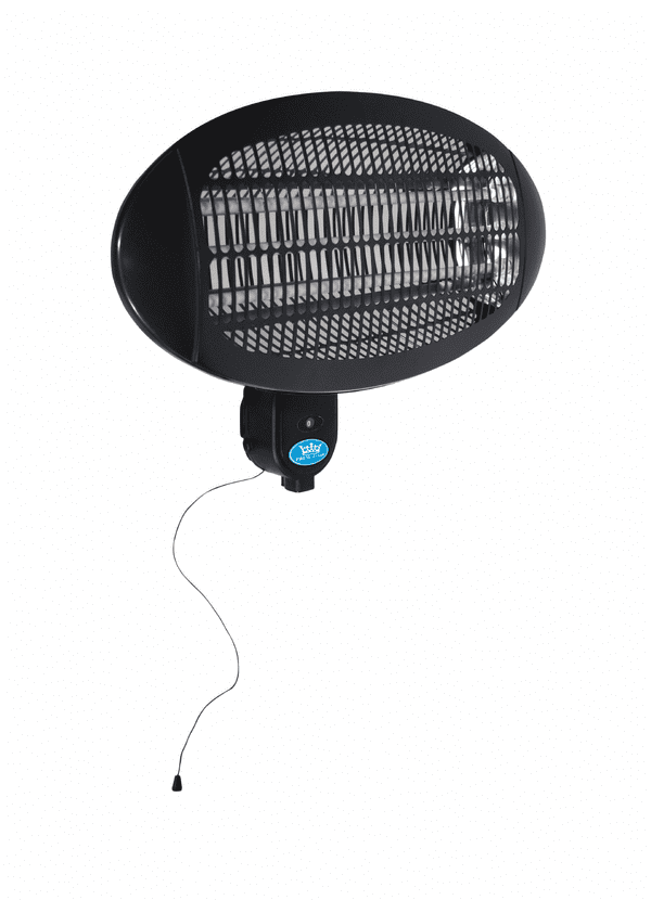 Prem-i-air EH0368 Wall Mountable Patio Heater Featuring 3 Heat Settings Adjustable Head 2kw/7000Btu