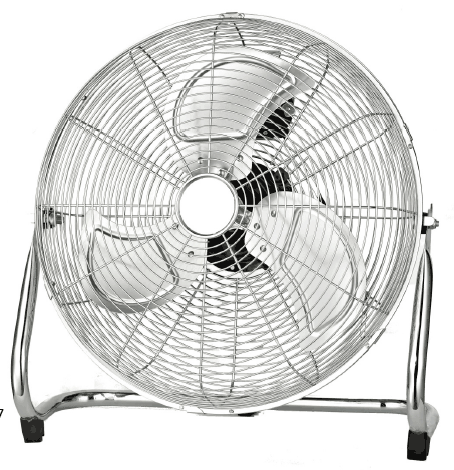 Prem-I-Air EH1866 14" Air Circulator in Chrome 3 Fan Speed Settings Adjustable Tilt Head 240V~50Hz