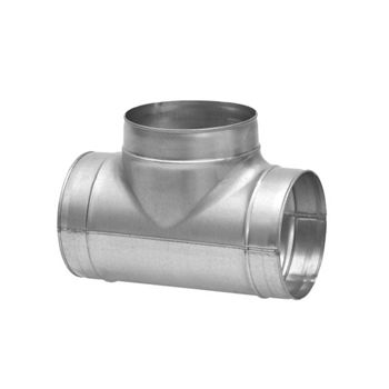 Pressed Tee TCP 90 Deg For Circular Spiral Ducting 100mm To 315mm