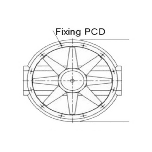 PSP BF1-300/4-0.55N ATEX Bifurcated Fan 300mm 230V~50Hz/60Hz