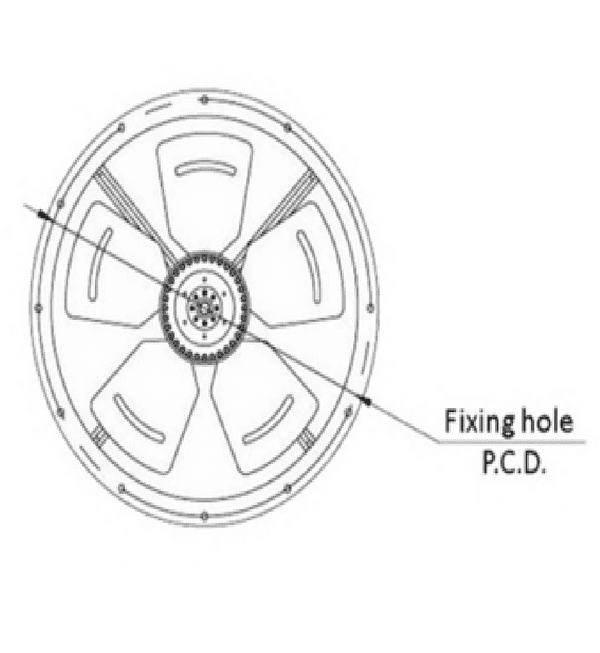 PSP CA3-350S6-3 Case Mounted Axial Fan 350mm 380-415V~50Hz/60Hz