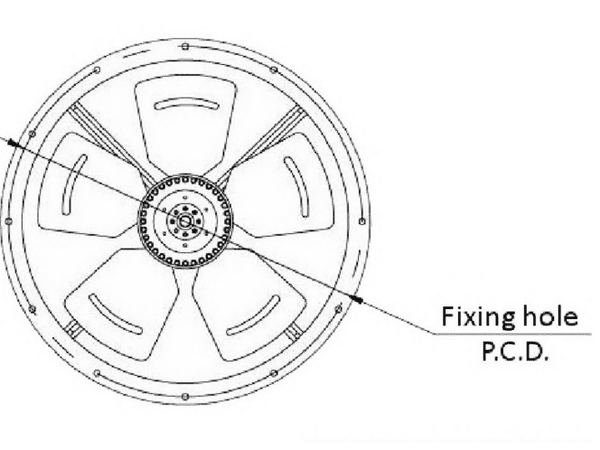 PSP Case Mounted Axial Fan CAEC3-500S-1 400V 50Hz/60Hz